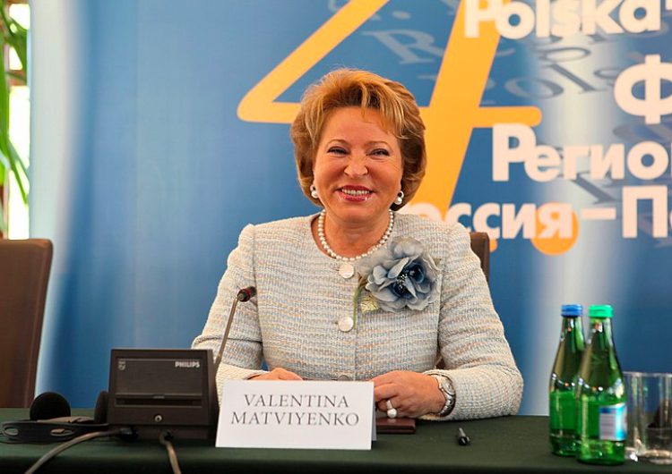 Przewodnicząca rosyjskiej Rady Federacji mówi o