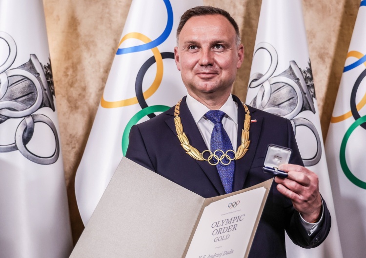Prezydent Duda odznaczony Złotym Orderem Olimpijskim