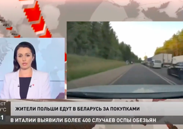  „Ogromne kolejki do naszego kraju”. Absurd w białoruskiej TV. Chodzi o Polaków [WIDEO] 