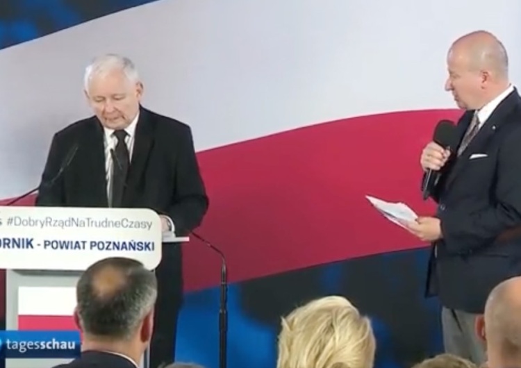  Prezes PiS cytowany w niemieckim „Tagesschau”. „Publiczność wiwatuje, a później Kaczyński…” [WIDEO]