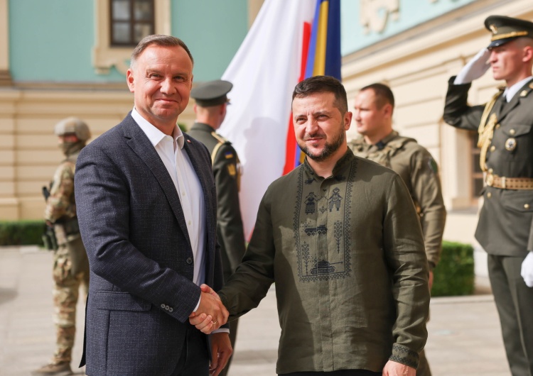  Zełenski: Chciałem otworzyć w Kijowie Aleję Odwagi, gdzie zawsze będzie na niej nazwisko prezydenta Andrzeja Dudy