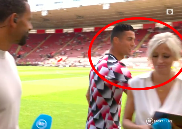  Tak Cristiano Ronaldo potraktował dziennikarkę. Nagranie obiegło świat [WIDEO] 
