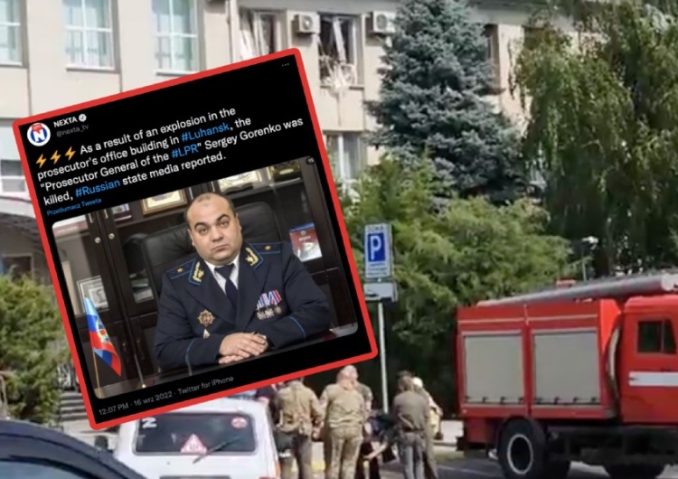 Eksplozja w Ługańsku. Nie żyje prokurator generalny separatystów