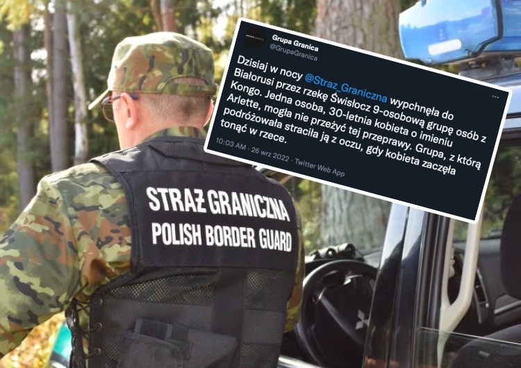 Aktywiści pisali o „Kongijce, która mogła utonąć w Świsłoczy”. Jest odpowiedź Straży Granicznej