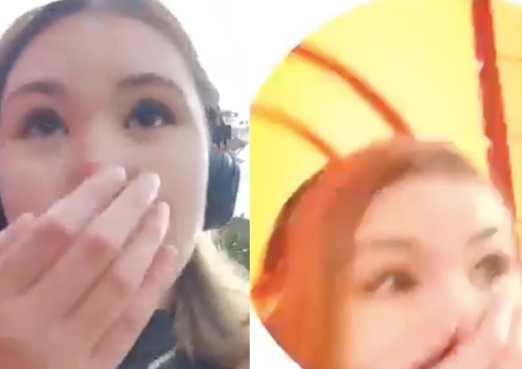 Młoda dziewczyna nagrała moment uderzenia rakiety Dziewczyna nagrywała relację, gdy rosyjska rakieta uderzyła tuż obok niej [WIDEO]