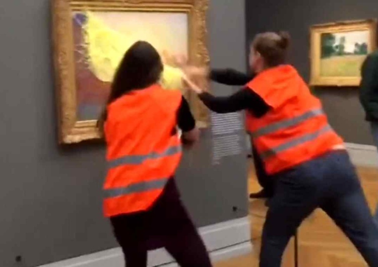 Ekoaktywiści niszczą obraz Aktywiści wtargnęli do muzeum w Poczdamie. Ucierpiał obraz Moneta [WIDEO]