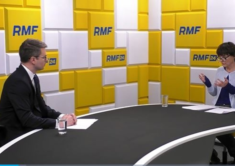 Rzecznik rządu Piotr Müller i Kazimiera Szczuka [WIDEO] „Ale pani redaktor...”. Kazimiera Szczuka nie zwalnia tempa