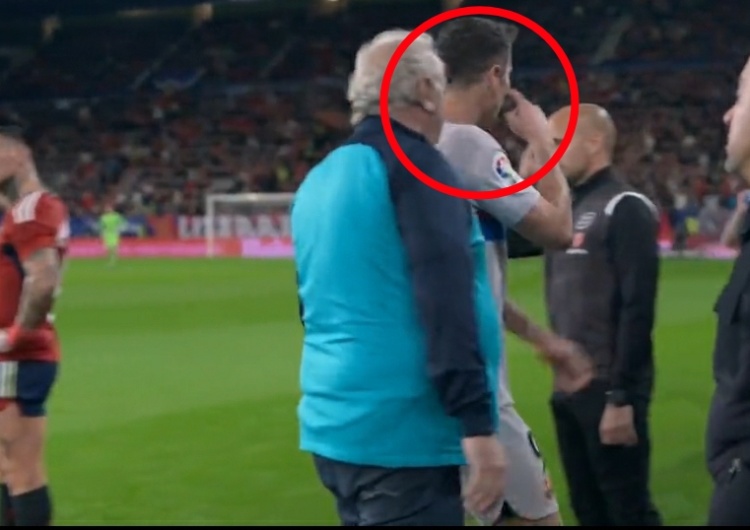 Burza w Hiszpanii. Nagrano, co Lewandowski pokazał sędziemu  [WIDEO]