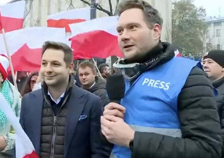 Patryk Jaki i dziennikarz Onetu Ta rozmowa jest hitem. Patryk Jaki vs. dziennikarz Onetu podczas Marszu Niepodległości [WIDEO]