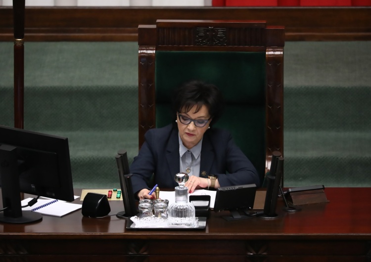 Marszałek Sejmu Elżbieta Witek Nowelizacja ustawy o SN. Marszałek Witek zwołuje pilne spotkanie z szefami klubów