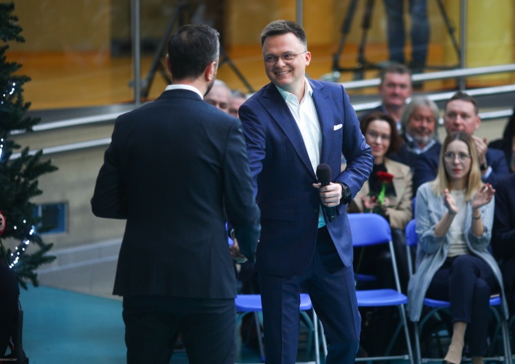 Władysław Kosiniak Kamysz i Szymon Hołownia Wpadka Kosiniaka-Kamysza. Śmiech. Hołownia: