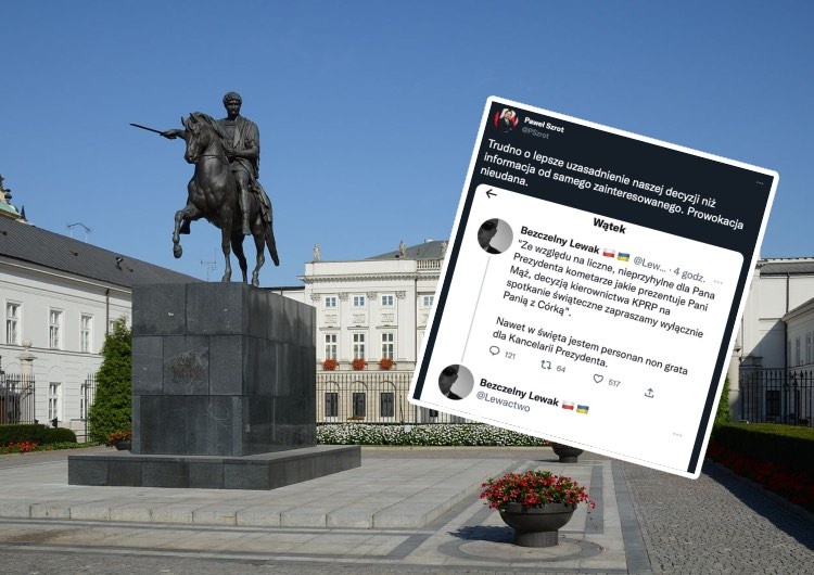 „Bezczelny lewak” skarży się, że nie dostał zaproszenia do Pałacu Prezydenckiego. Szef gabinetu reaguje