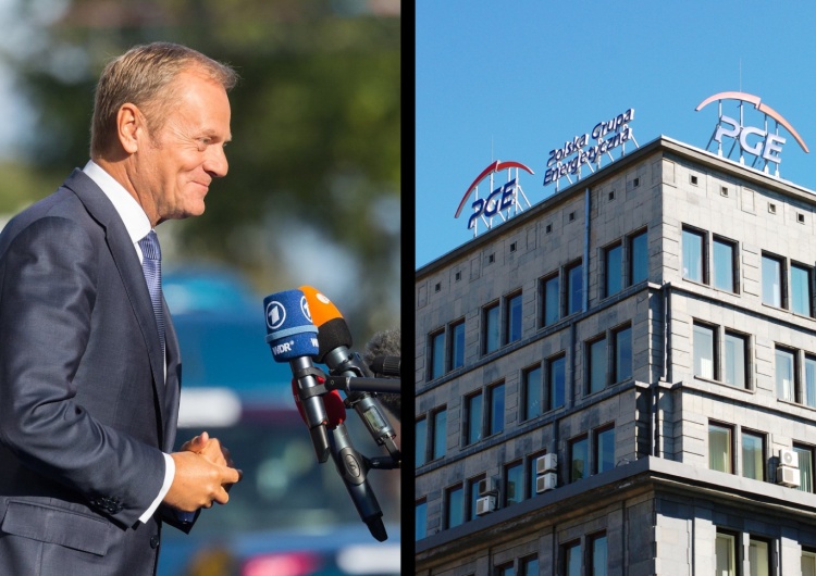 Donald Tusk | Warszawa, Nowy Świat, PGE Z. Kuźmiuk: Chaotyczna wyprzedaż majątku za PO i repolonizacja strategicznych branż za PiS