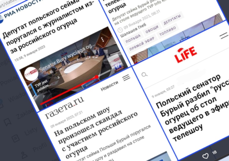 Sprawa senatora Jana Burego [Polska 2050] w rosyjskich mediach „Rozbił rosyjskiego ogórka”. Senator Polski 2050 Jan Bury bohaterem rosyjskich mediów