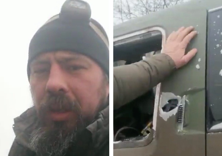 Damian Duda Samochód polskich medyków ostrzelany. Jest nagranie