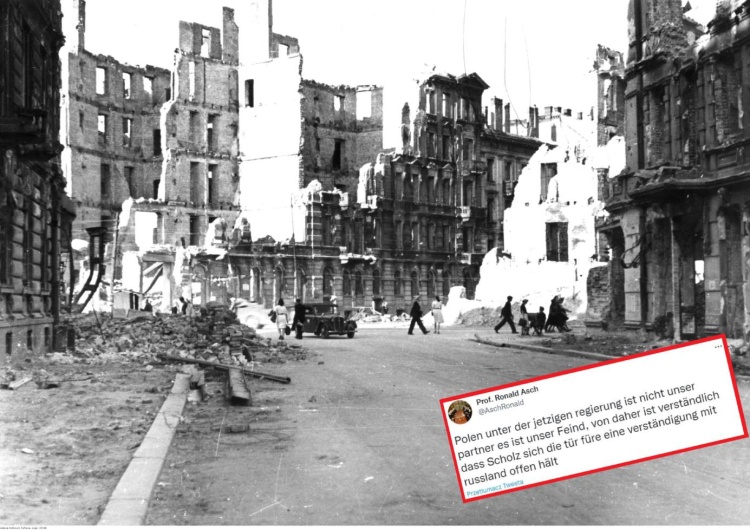 Zburzona Warszawa Niemiecki profesor historii: „Polska pod obecnymi rządami jest naszym wrogiem”