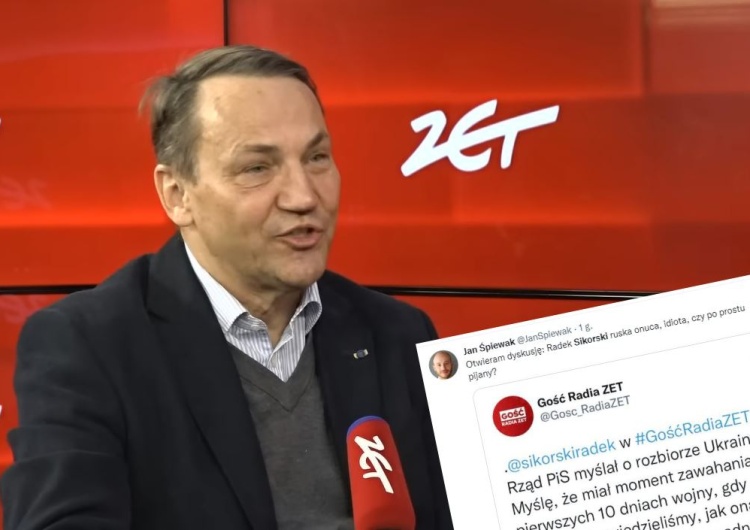 Radosław Sikorski „Ruska onuca, idiota czy po prostu pijany?” Burza w sieci po skandalicznych słowach Sikorskiego