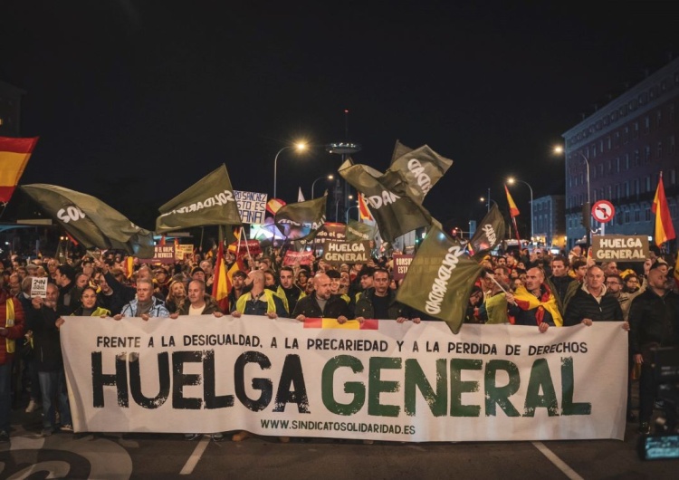 Protest generalny w Hiszpanii HUELGA GENERAL – strajk generalny w Hiszpanii