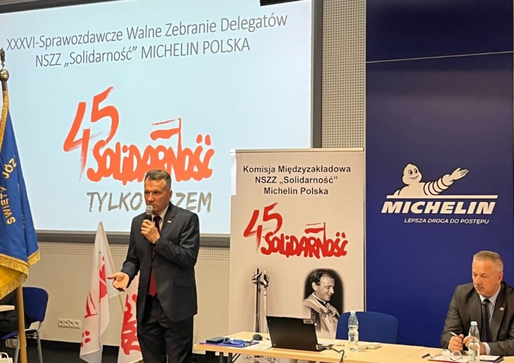 WZD Michelin Polska Piotr Duda gościł na Walnym Zebraniu Delegatów NSZZ 